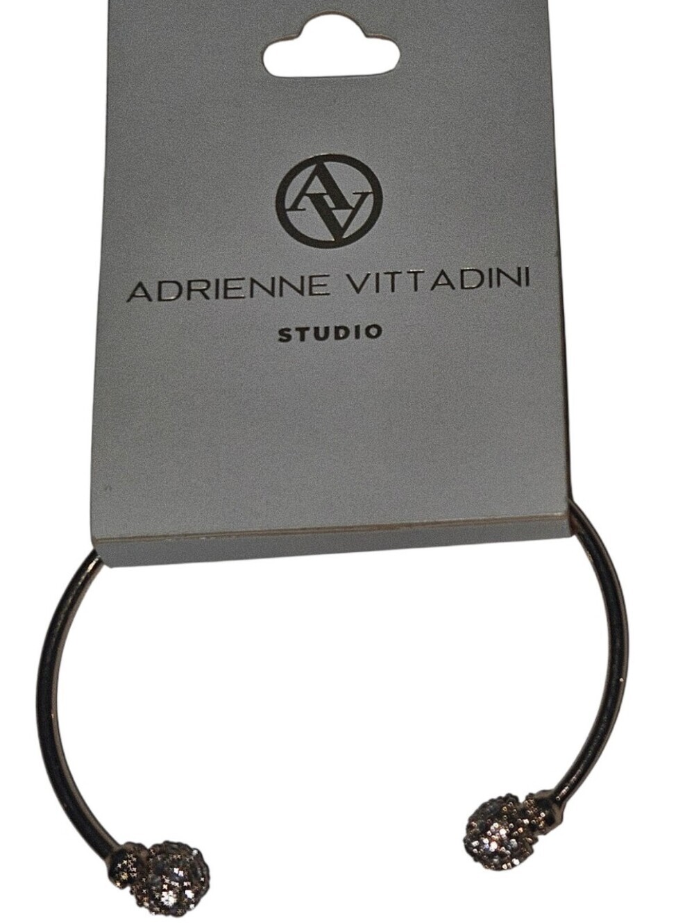 NWT BUNDLE OF 2 Adrienne Vittadini Sparkle Open Gold & Silver Bangle Bracelets - Picture 3 of 3